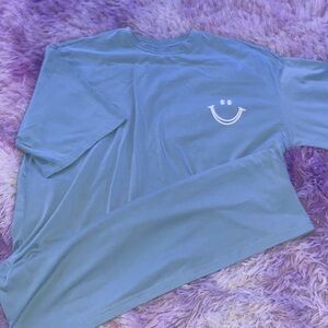 Smiley Face Oversized Tee